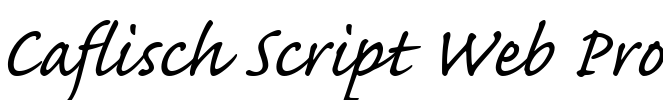 Caflisch Script Web Pro