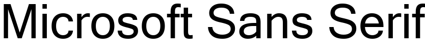 Microsoft Sans Serif