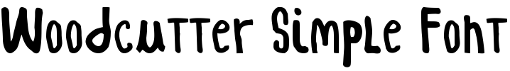 Woodcutter Simple Font