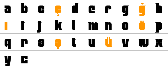 MobleySerif Küçük Harfler