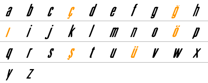 Sister Europe Italic Küçük Harfler