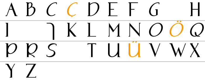 Adolphus Serif Büyük Harfler