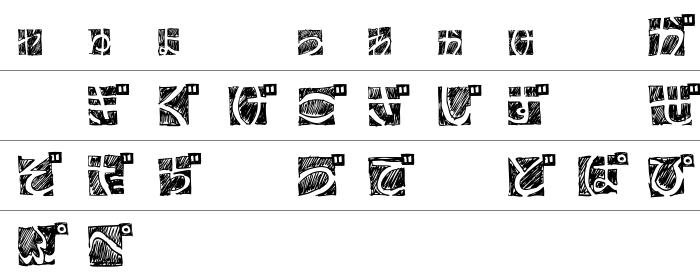 BD Hiragana Kuro Küçük Harfler