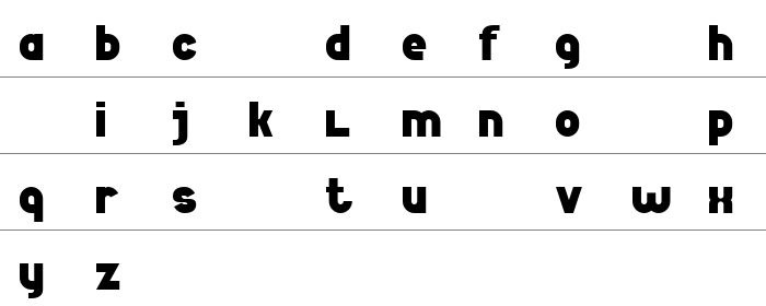 Bold Game Font 7 Küçük Harfler