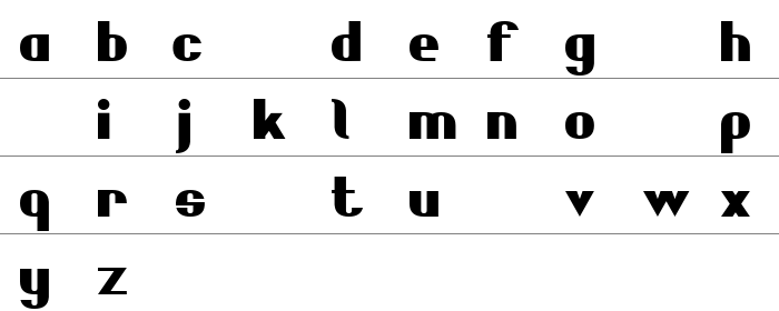 Bold Sans Serif 7 Küçük Harfler