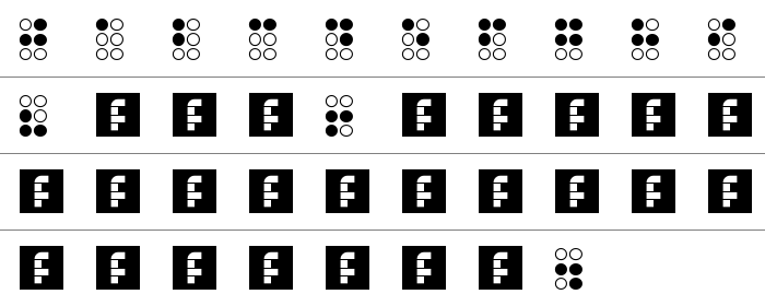 Braillefont Rakam ve İşaretler