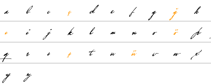 Brev Script Küçük Harfler