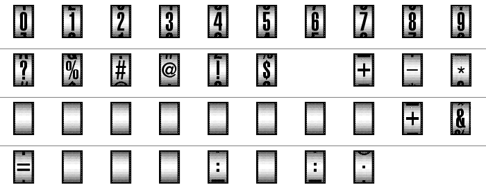 Counter-Dial Rakam ve İşaretler