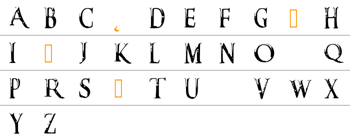 Darks Skyrim Font Büyük Harfler