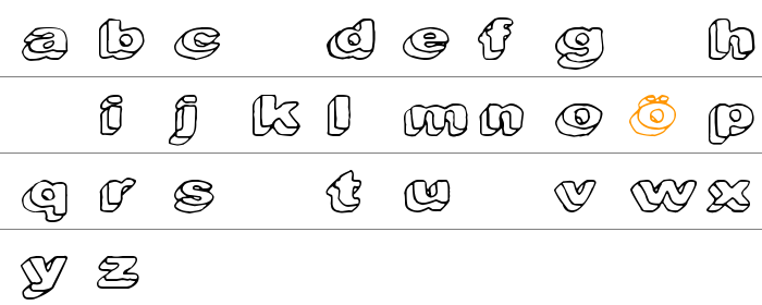 Downleft Küçük Harfler