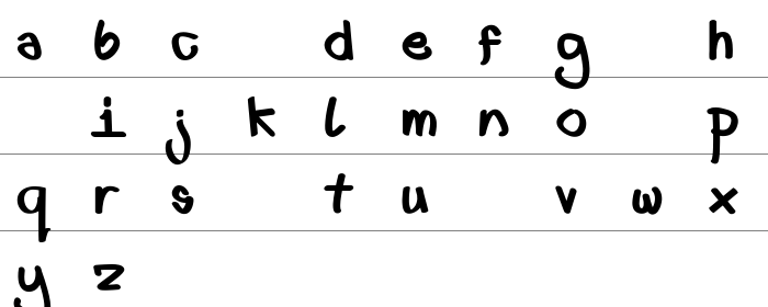 First font lower fat Küçük Harfler