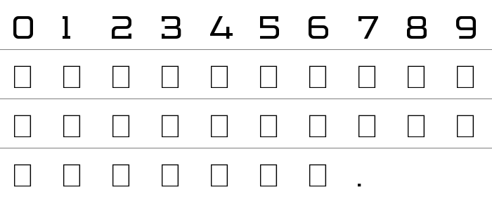 Formation Serif Rakam ve İşaretler