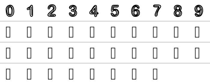 Gaelle Number 3 Rakam ve İşaretler