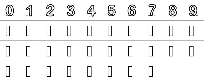 Gaelle Number 4 Rakam ve İşaretler