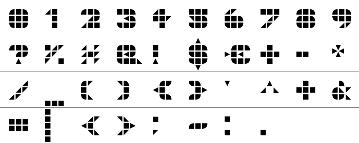 Geo Grid 9 Rakam ve İşaretler