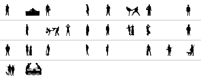 Human Silhouettes Free Eight Küçük Harfler