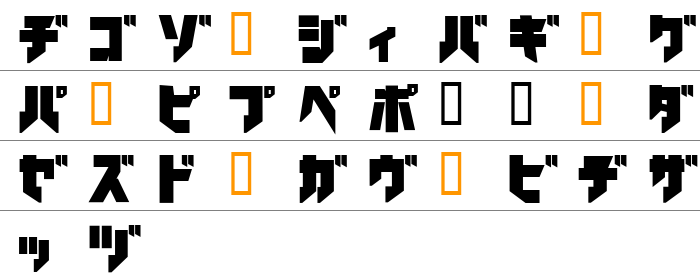 Iron Katakana Büyük Harfler