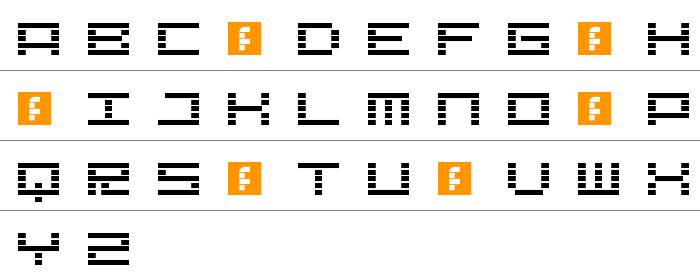 LCD Expanded Küçük Harfler