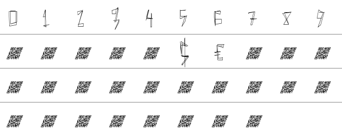 Many Lines Rakam ve İşaretler