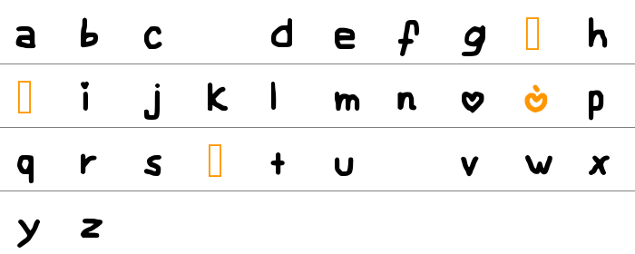 My Childish Font Küçük Harfler