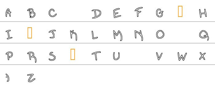 Outline Büyük Harfler