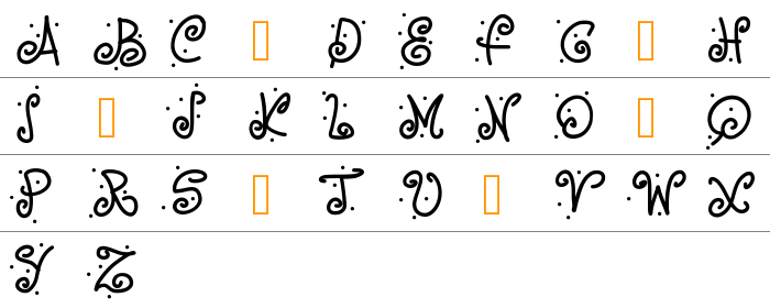 PW Curves And Dots Büyük Harfler