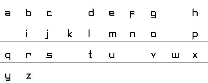 Synthetic Sharps Küçük Harfler